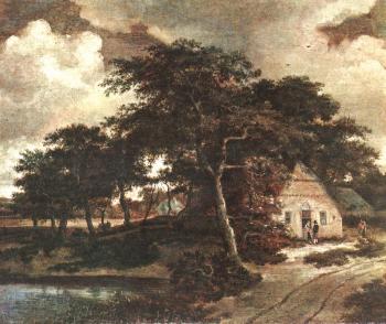 梅恩德特 霍貝瑪 Landscape with a Hut